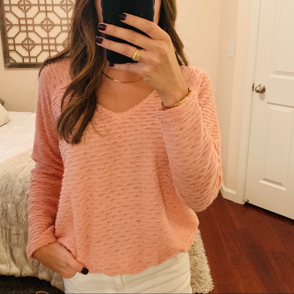 Sanctuary V-neck Sweater Light Pink XS